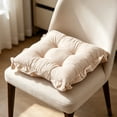 thumbnail image 5 of Tufted Ruffled Chair Cushion for Indoor Dining and Lounge Seating – Non-Slip Support and Soft Cotton Filling for Kitchen, Living Room, and Office Chairs, 5 of 5