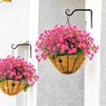 thumbnail image 4 of Viworld 10 Bundles Outdoor Artificial Daisy Fake Flowers UV Resistant Plants, Faux Plastic Greenery for Indoor Hanging Plants Garden Porch Window Box Home Wedding Farmhouse Decor (Rose red), 4 of 7