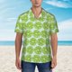 thumbnail image 2 of Balery Green Lemon Slices Camisas hawaianas de manga corta para hombre, camisas playeras de corte holgado, camisas de vacaciones con botones,X-Large, 2 of 7