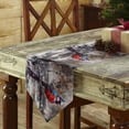 thumbnail image 3 of Table Runner Dresser Scarves Christmas Abstract Cardinal Bird Cotton Linen Burlap Table Cover Vintage Oil Painting Artwork Table Runners for Family Kitchen Dining Holiday Party Banquet Decor, 3 of 5