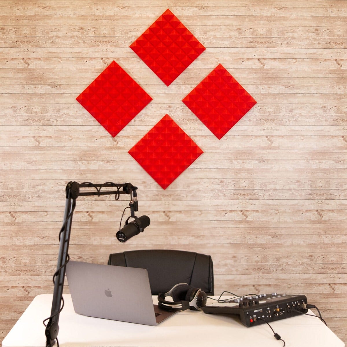 Gator GFW-ACPNL1212P-8PK 2"x12"12" Acoustic Foam Pyramid Panels 8-Pack Red
