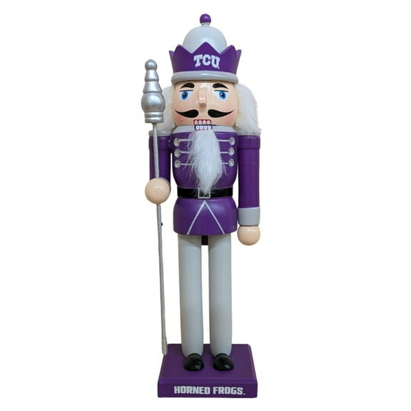 TCU Horned Frogs 12" Wooden Nutcracker Statue