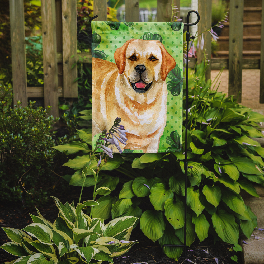 Carolines Treasures BB9838GF Golden Retriever St Patricks Flag Garden Size  Small multicolor