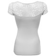 thumbnail image 2 of FashionOutfit Women's Lace Shoulder Short Sleeves Tops, 2 of 3