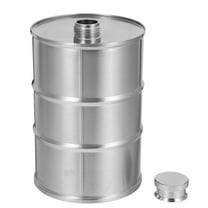 BESTYASH Outdoor Portable Wine Canteen Stainless Steel Flask with Unique Barrel Design Plated Silver