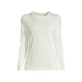 thumbnail image 3 of Lands' End Women's Petite Relaxed Supima Cotton Long Sleeve Crewneck T-Shirt, 3 of 3