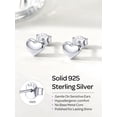 thumbnail image 5 of ChicSilver 925 Sterling Silver Heart Stud Earrings for Women, Hypoallergenic Love Heart Earrings Sensitive Ears, Birthday Valentine Gift for Her Mom, 5 of 9