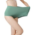 thumbnail image 2 of Buankoxy 6 Pack Women's High Waist Tummy Control Cotton Underwear Solid Color Brief Panties,Size 8, 2 of 5