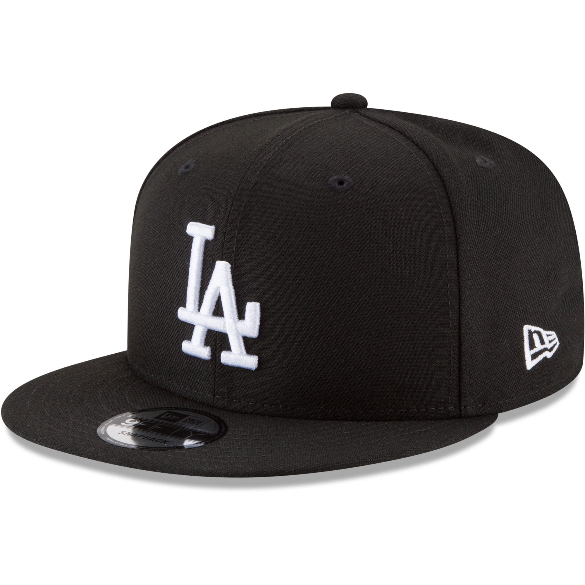 Los Angeles Dodgers New Era Black & White 9FIFTY Snapback Hat Black