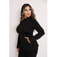 thumbnail image 6 of All in Beauty Black top Scrubs for Women, Aestheticians Uniform for Spa, Black Zipper Long Sleeves Stylist Jacket (XL), 6 of 6