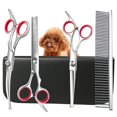 thumbnail image 1 of Dog Grooming Scissors Kit With Safety Round Tip, Stainless Steel Professional Dog Grooming Scissors Set For Long And Short Hair Of Dog Cat Pets, 1 of 1