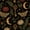 Color 1, variant on Peel and Stick Wallpaper Skulls Floral Antlers gothic Orange Vintage Botanical Ornament Dark Wall Mural 17.7in x 9.8ft Self Adhesive Removable Wall Paper for Dorm Bedroom Cabinets