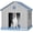 Blue, variant on Bifanuo Large Dog House, PP Material Indoor Outdoor for Medium Large Dogs, Weatherproof Puppy Shelter with Elevated Floor & Air Vents, Easy Clean and Assemble (Grey, 36.2"L×38"W×38"H)