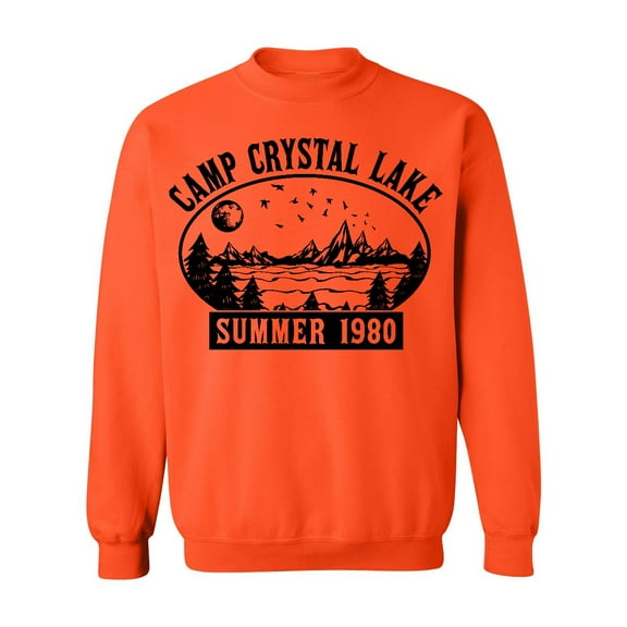 P&B Camp Crystal Lake Halloween Parody Costume Crewneck Sweatshirt, 2XL, Orange