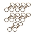 thumbnail image 3 of Accesorios de llavero de llavero de doble anillo de 10 piezas Clip de llave multipropósito para collares de conector de cadena pequeña pulseras Oro, 3 of 8