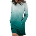 thumbnail image 1 of QUYUON Robes de Mariage d'Automne pour Invitées Liquidation Manches Longues Imprimé Col Rond Robe Longue de Vacances pour Dames Robes pour Occasions Spéciales Femmes Robe T-Shirt Midi Style D-2269 Vert TTG, 1 of 1