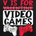 thumbnail image 3 of CafePress - V Is For Video Games Valentines Day Gamer Pajamas - Women's Short Sleeve Print T-Shirt and Pants Dark Cotton Pajama Set, 3 of 7