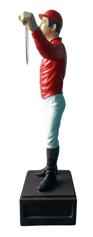 Classic Lawn Jockey Red Garden Statue, 36" Height
