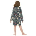 thumbnail image 4 of FORMRS Niños Bathrobe Unisex Hooded Robe Soft Plush Pajamas Sleepwear, Size 2-3T, Floral Raspberry Pattern, 4 of 7