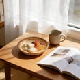 thumbnail image 4 of SIYTUAU Round Woven Basket For Kitchen Counter Storage Natural Rattan Tray For Bread Fruit Snacks Serving 7.87 Inch Wood, 4 of 7