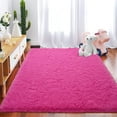 thumbnail image 5 of Softlife Stylish Soft Shaggy Velvet Carpet for Living Room/Bedroom, Fluffy Area Rugs, 4' x 5.9' , Hot Pink, 5 of 8