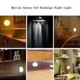 thumbnail image 5 of Paquete de 3 luces con sensor de movimiento para interiores, luces LED para armario, luz nocturna alimentada por batería, batería para escaleras, escalones, pasillos, garajes, entradas (blan, 5 of 5