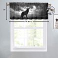 thumbnail image 4 of Moon Wolf Kitchen Valance Curtain Rod Pocket Rustic Wolf Howling Dark Night Nature Trees Scenery Privacy Decorative Rod Pocket Short Window Valance Curtains 54 by 18 in, 1 Panel, 4 of 6