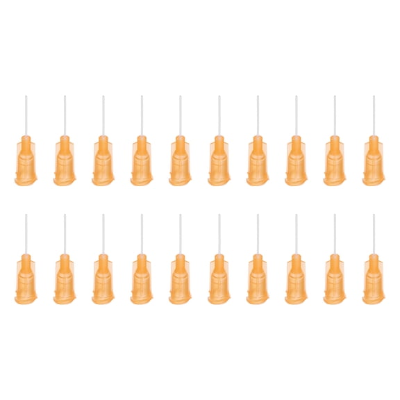 20 Pcs 23G Plastic Dispensing Needles with Luer Lock, Heat-Resistant Blunt Tip