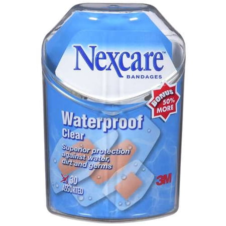 Nexcare: Waterproof Clear Bandages, 30 ct