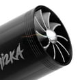 thumbnail image 2 of Mi2KA Turbine Air Intake Fuel Gas Saver Double Fan System Turbo 2.5"-3.0" Silver, 2 of 6