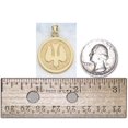 thumbnail image 2 of 14K Gold Confirmation Religious Medal - Under 1 inch (23.0mm) Solid 14K White Gold, 2 of 2