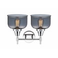 thumbnail image 2 of 447-2W-PC-G73 Innovations Lighting Caden - 2 Light Bath Vanity-11 Inches Tall and 17 Inches Wide-Polished Chrome Finish-Light Smoke Glass Color, 2 of 2
