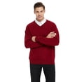 thumbnail image 4 of Toptie Mens Cotton Long Sleeve Sweatershirt V-Neck Basic Designed, 4 of 10