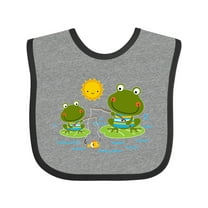 Inktastic Fishing Frogs Cute Fisherman Boys Baby Bib