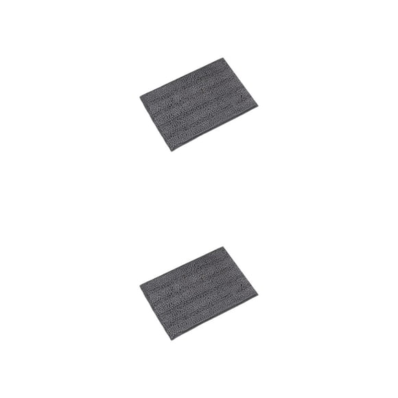 Injueey Alfombrilla Cómoda y respetuosa con el medio ambiente Adición a cualquier habitación Alfombrillas personalizables Lujosas gris oscuro 43*61 CM 2Conjunto
