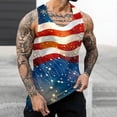 thumbnail image 2 of FUZHIQ Men's 4th of July Tank Top Starry American Flag Design Sleeveless Muscle Shirt Casual Breathable Vest for Independence Day Summer Beach Gym Daily Wear,M, 2 of 4