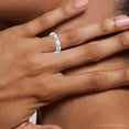 thumbnail image 6 of Pompeii 3Ct Emerald Cut Diamond East West Eternity Ring 14k Gold or Platinum Lab Grown, 6 of 6