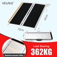 thumbnail image 5 of 2FT Folding Aluminum Wheelchair Ramp, 800 LBS Heavy Duty Capacity, Anti-Slip Portable Threshold Ramp, Mobility Access Ramp for Home Steps, Stairs & Doorway, 5 of 7