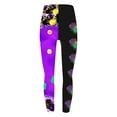 thumbnail image 4 of BiZtdJrK Vacation Sales Mardi Gras Leggings for Women, 2025 Carnival Theme Printed Legging Trousers Casual High Waisted Workout Yoga Pants Full Length Milk Silk Soft Tights Multicolor M, 4 of 5