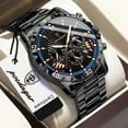 thumbnail image 5 of Poedagar Watch for Man Luxury Chronograph Men Watch Stainless Steel Quartz Male Watches, 5 of 9