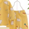 thumbnail image 4 of Linfrsh Baby Girl Clothes Preemie Preemie Twin Baby Boy Clothes Baby 5PCS Sleeve +Bib Tops+Hat+Pants Long Girls Outfits Long Sleeve Cute Yellow,0-3 Months, 4 of 4