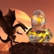 thumbnail image 5 of Dragón De Lava Con Base De Exhibición Adornos De Huevo De Dragón De Resina De Cristal Para Decoración De Escritorio Methold HA040731-04, 5 of 6