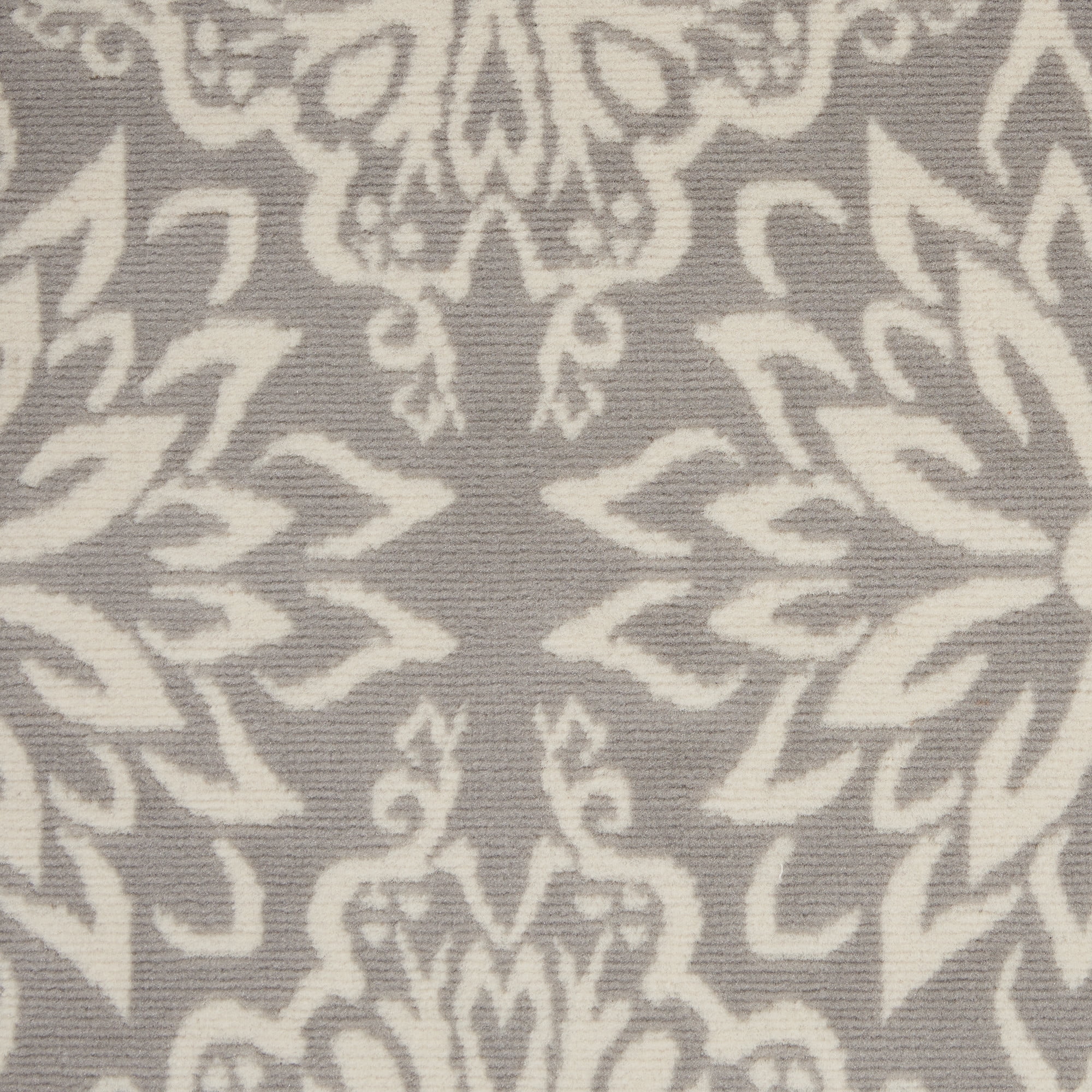 Nourison Bliss Modern Floral Ivory/Grey 5'3" x 7'3" Area Rug, (5' x 7')