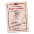 thumbnail image 2 of Inkdotpot 50-PackFloralWhy Do We Do That Bridal Wedding ShowerGameBachelorette Party ActivityGameCards, 2 of 7