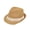 Cream Band, variant on Classic Tan Fedora Straw Hat
