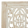 thumbnail image 6 of DecMode Neutral Cream/Distressed Wood Traditional Mango Carved Wood Leaves Wall Decor, 12"L x 36"H, 1-Piece, 6 of 15