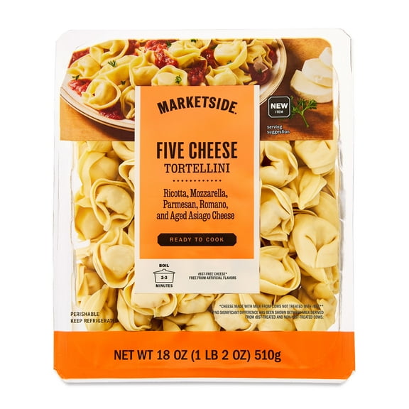 Marketside Five Cheese Tortellini, No Artificial Ingredients, 18 oz Tray