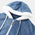 thumbnail image 3 of Fluffy Teddy Fleece Hooded Zipper Jacket For Women, 3 of 5