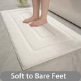 thumbnail image 2 of Softlife Bathroom Rug Soft Absorbent Microfiber Bathroom Rugs Washable Bath Mat,24"x48",Ivory White, 2 of 6