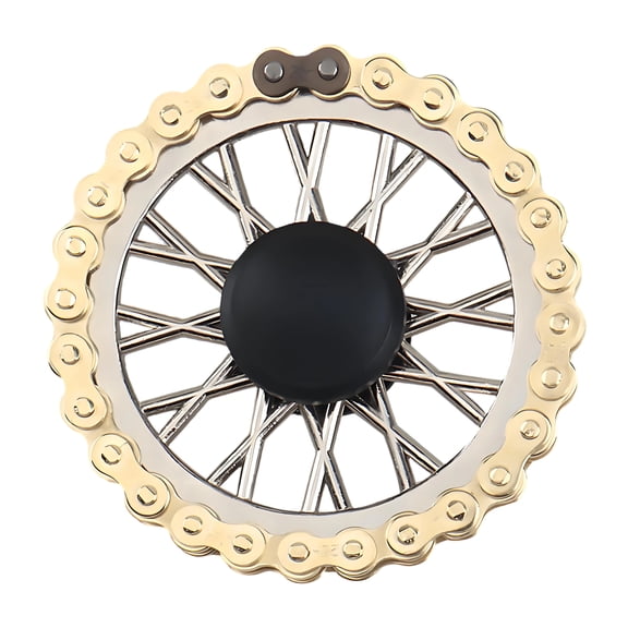 CYFW Fidget Spinner,Wheel Chain Fidget Toys Adults,EDC Adhd Tool Metal Fidget Spinners,Office Stress Relief Fidget Toys,Gold